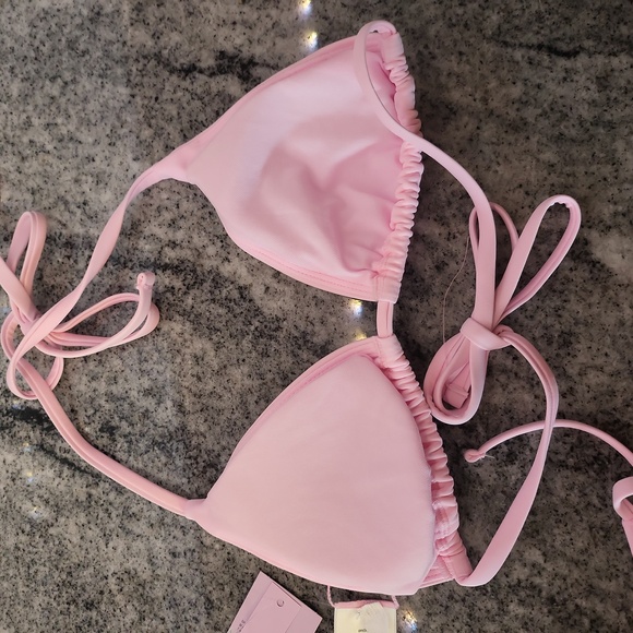 Wild Fable Pink String Bikini with Rhinestones - Picture 3 of 8